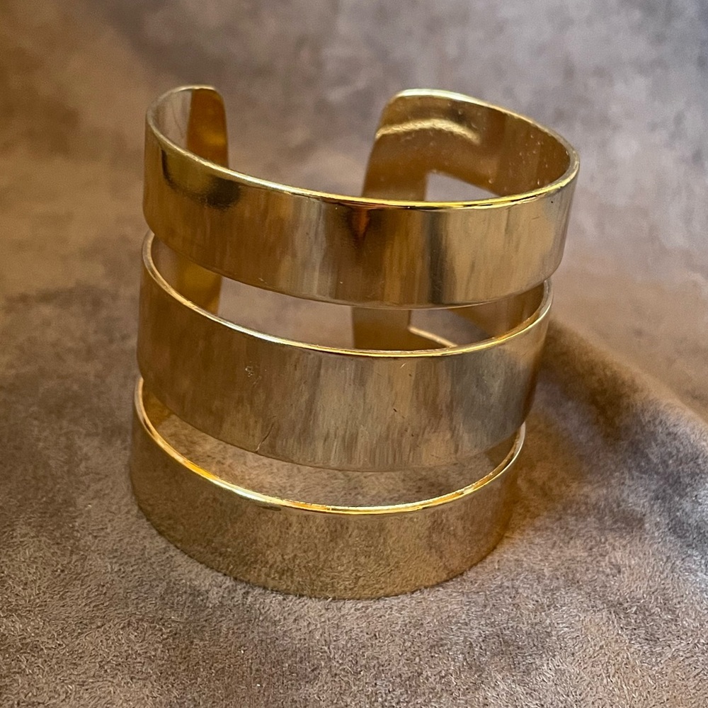 Gold cuff bracelet